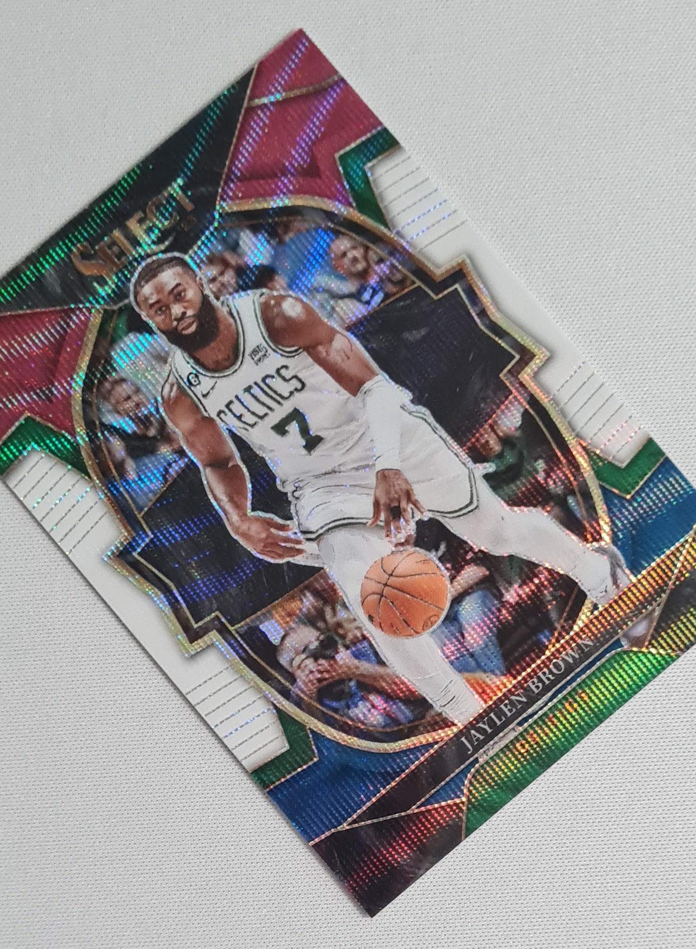 Jaylen Brown - 2022 Panini Select Basketball NBA #32 Boston Celtics Purple/White/Blue Prizm