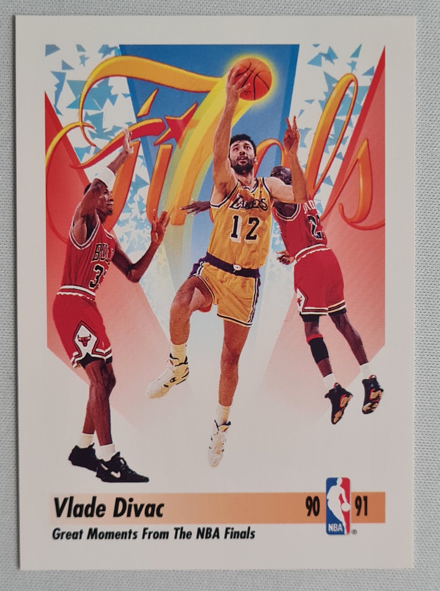 Vlade Divac - 1991 Skybox NBA "Great Moments from the NBA Finals" #335 featuring Jordan/Pippen