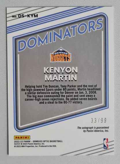 Kenyon Martin - 2022 Panini Optic Basketball Dominators #DS-KYM Autograph /99