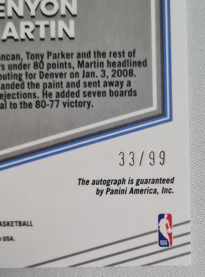 Kenyon Martin - 2022 Panini Optic Basketball Dominators #DS-KYM Autograph /99