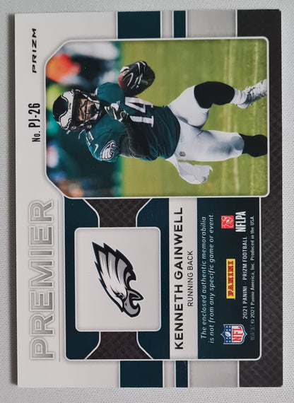 Kenneth Gainwell - 2021 Panini Prizm Football Eagles Running Back #PJ-26 Prizm (RC) Patch