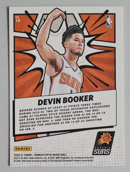 Devin Booker - 2020/21 Panini Donruss Optic Basketball #15 NBA Suns MY HOUSE!