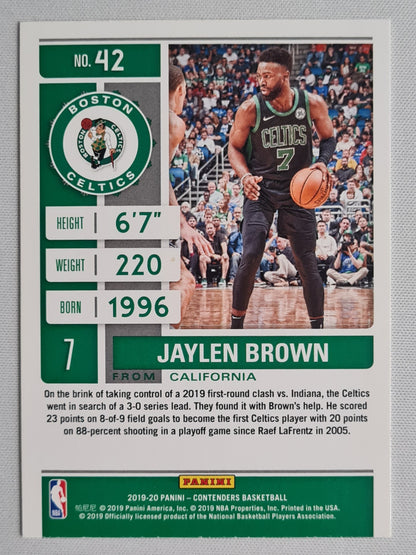 Jaylen Brown - 2019 Panini Contenders Basketball Season Ticket #42 Boston Celtics NBA