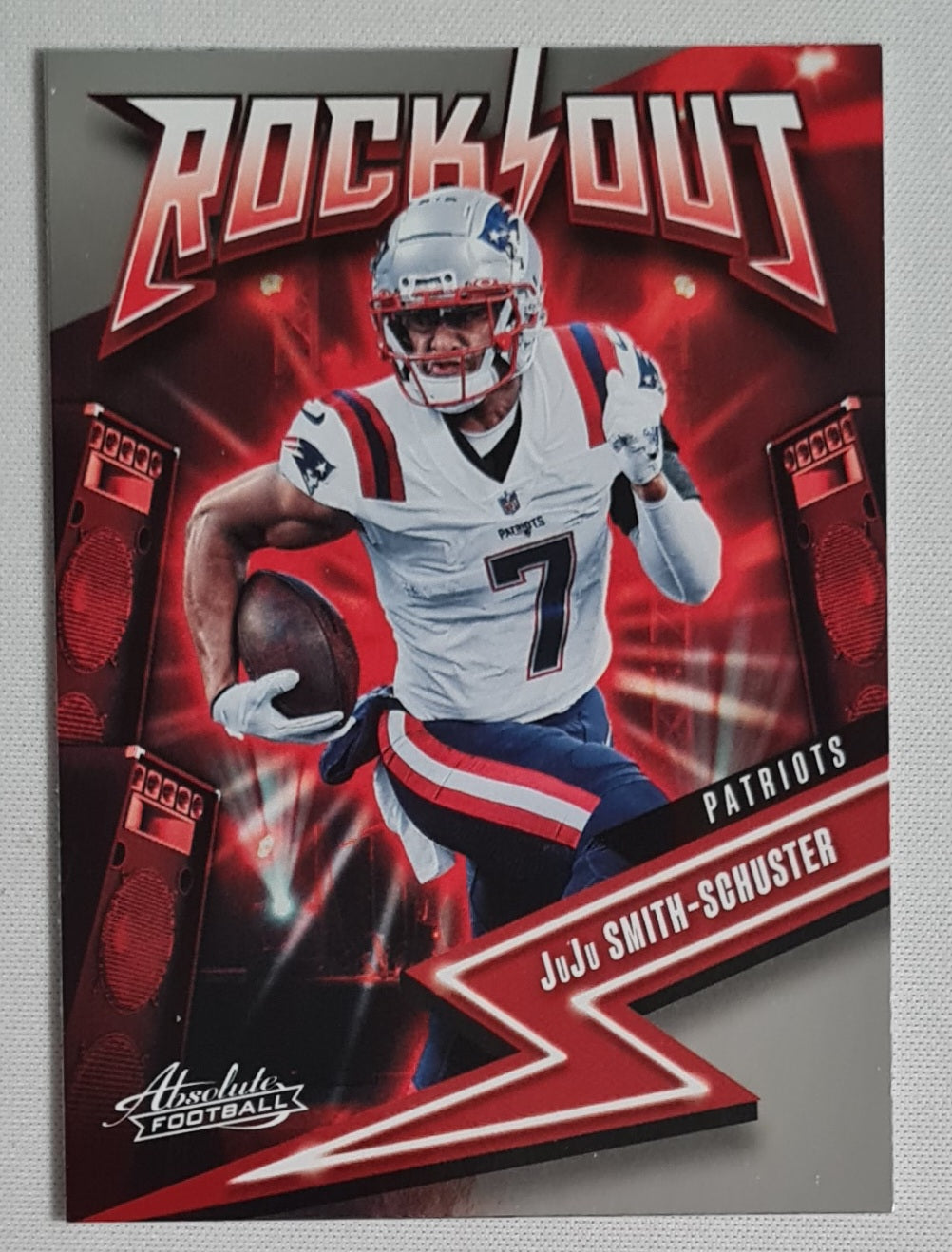 JuJu Smith-Schuster - 2023 Panini Absolute Football #3 NFL New England Patriots - ROCK OUT