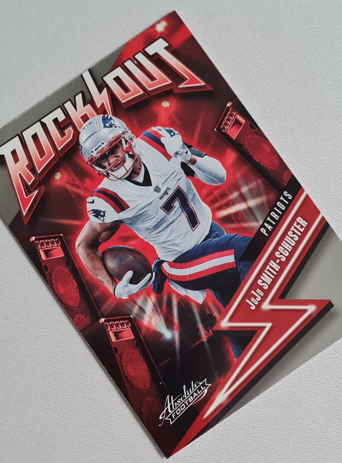 JuJu Smith-Schuster - 2023 Panini Absolute Football #3 NFL New England Patriots - ROCK OUT