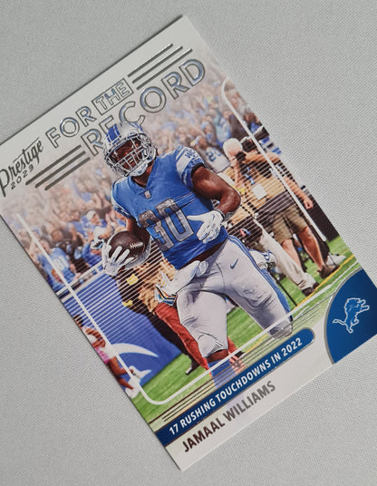 Jamaal Williams - 2023 Panini Prestige Football #6 Xtra Points - NFL Detroit Lions "For the Record"
