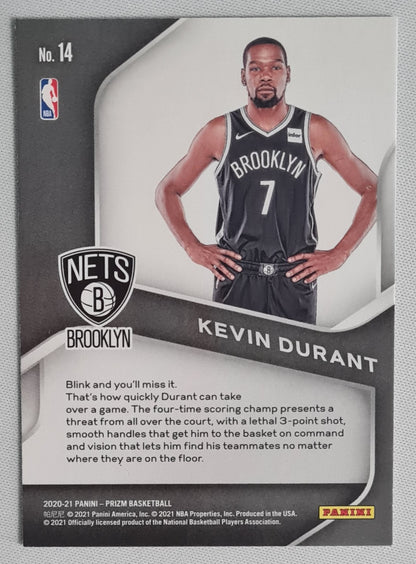 Kevin Durant - 2020/21 Panini Prizm Basketball #14 "Dominance" NBA Brooklyn Nets