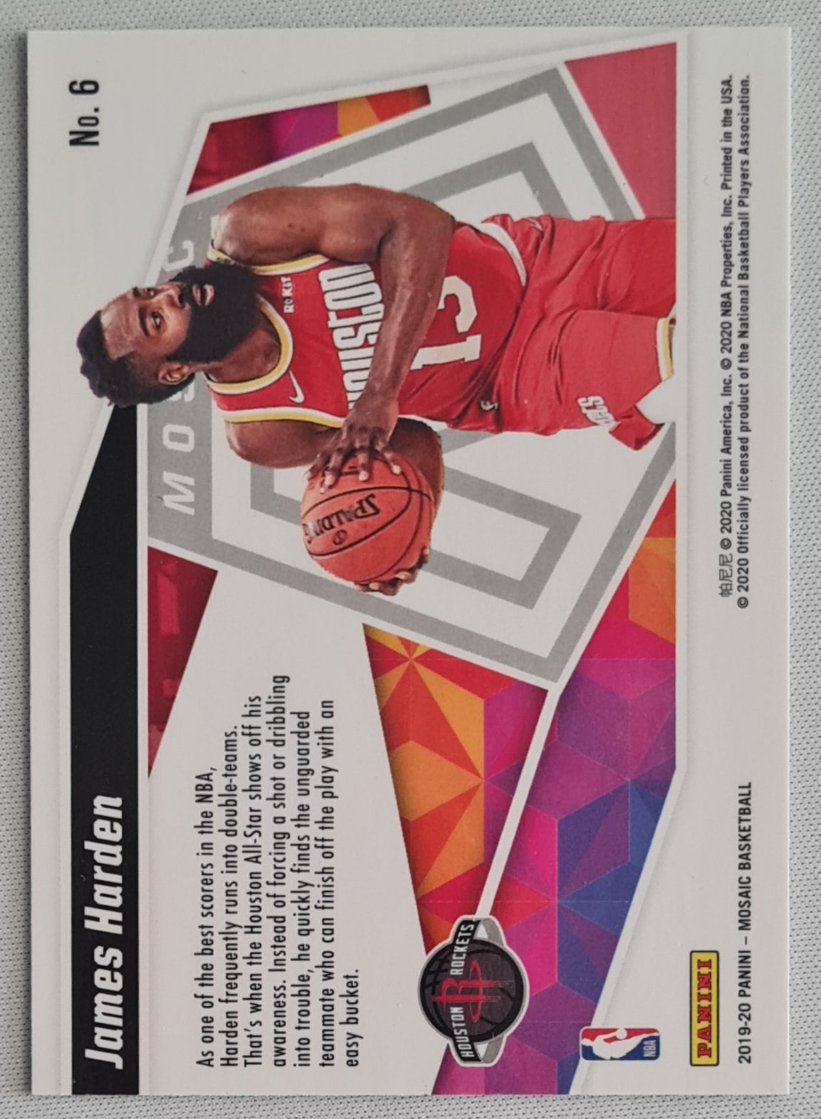 James Harden - 2019/20 Panini Mosaic Basketball "Give and Go" #6 NBA Houston Rockets