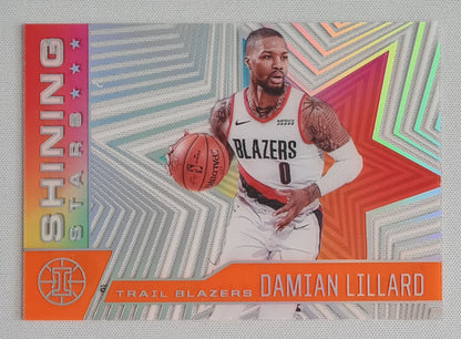 Damian Lillard - 2020/21 Panini Illusions Basketball #3 Portland Trail Blazers "Shining Stars" Orange