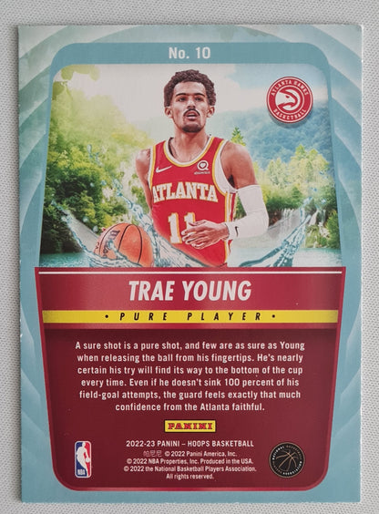 Trae Young - 2022/23 Panini Hoops Basketball #10 "Pure Players" NBA Atlanta Hawks
