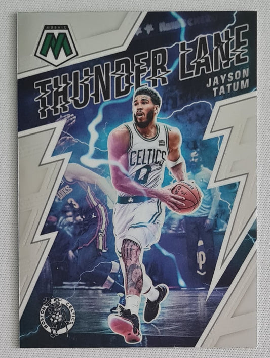 Jayson Tatum - 2021/22 Panini Mosaic Basketball #2 NBA Boston Celtics "Thunder Lane"