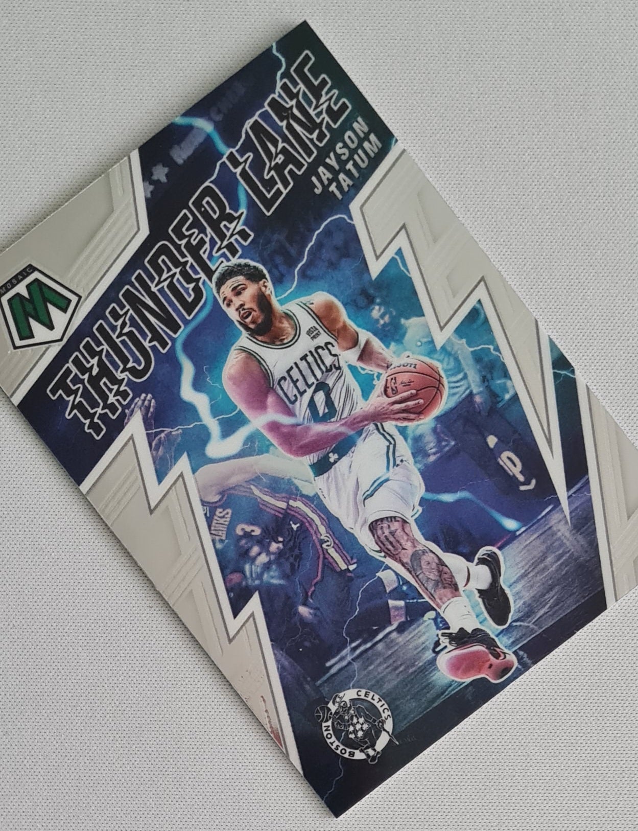 Jayson Tatum - 2021/22 Panini Mosaic Basketball #2 NBA Boston Celtics "Thunder Lane"