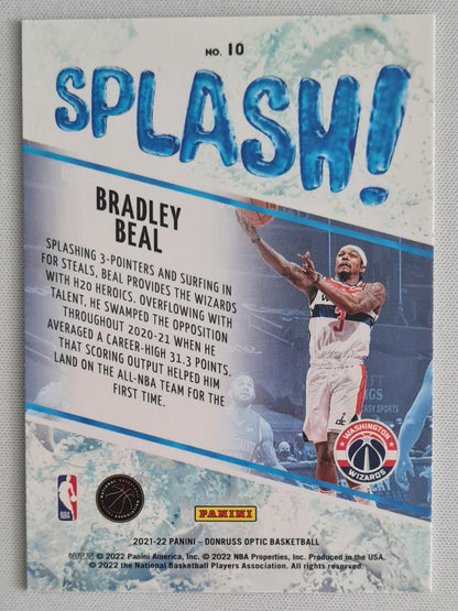 Bradley Beal - 2021/22 Panini Donruss Optic Basketball #10 "Splash!" NBA Washington Wizards