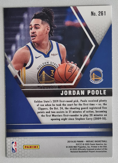 Jordan Poole - 2019/20 Panini Mosaic Basketball #261 (RC) NBA Golden State Warriors - NBA Debut