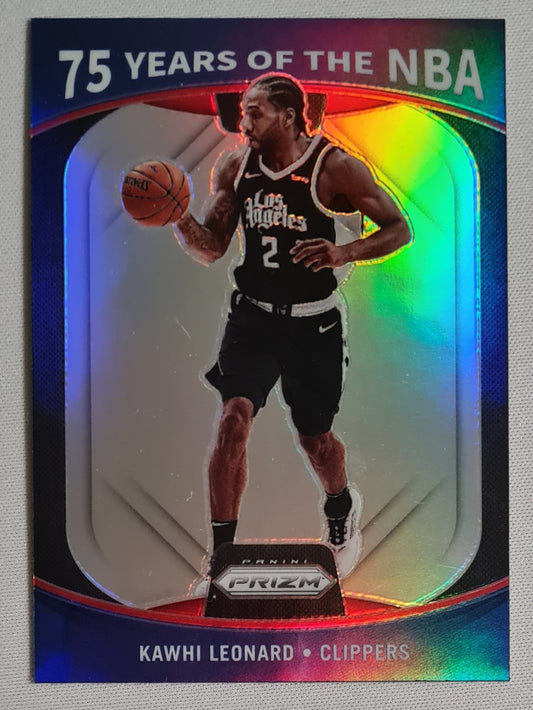 Kawhi Leonard - 2021/22 Panini Prizm Basketball #2 - 75 Years of the NBA Silver Prizm