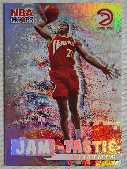 Dominique Wilkins - 2022/23 Panini NBA Hoops Basketball #21 "Jam-Tastic" Holo NBA Atlanta Hawks