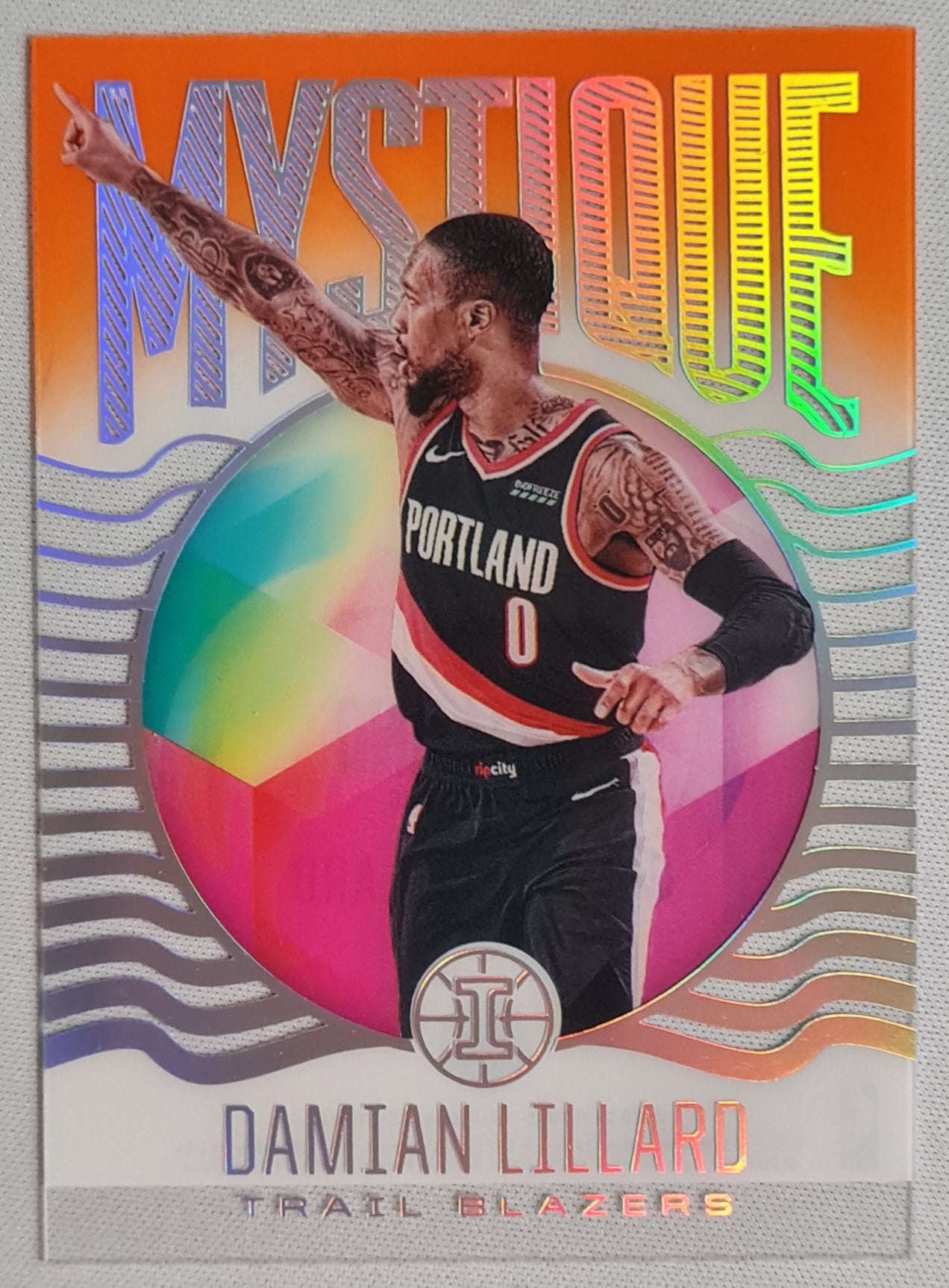 Damian Lillard - 2020/21 Panini Illusions Basketball #5 ""Mystique" Orange NBA Portland Trail Blazers