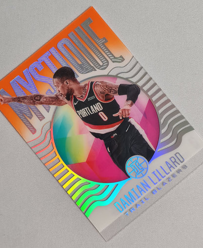 Damian Lillard - 2020/21 Panini Illusions Basketball #5 ""Mystique" Orange NBA Portland Trail Blazers