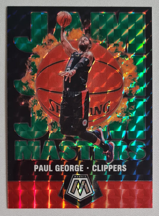 Paul George - 2019/20 Panini Mosaic Basketball #15 "Jam Masters" NBA Clippers - Green Mosaic Prizm
