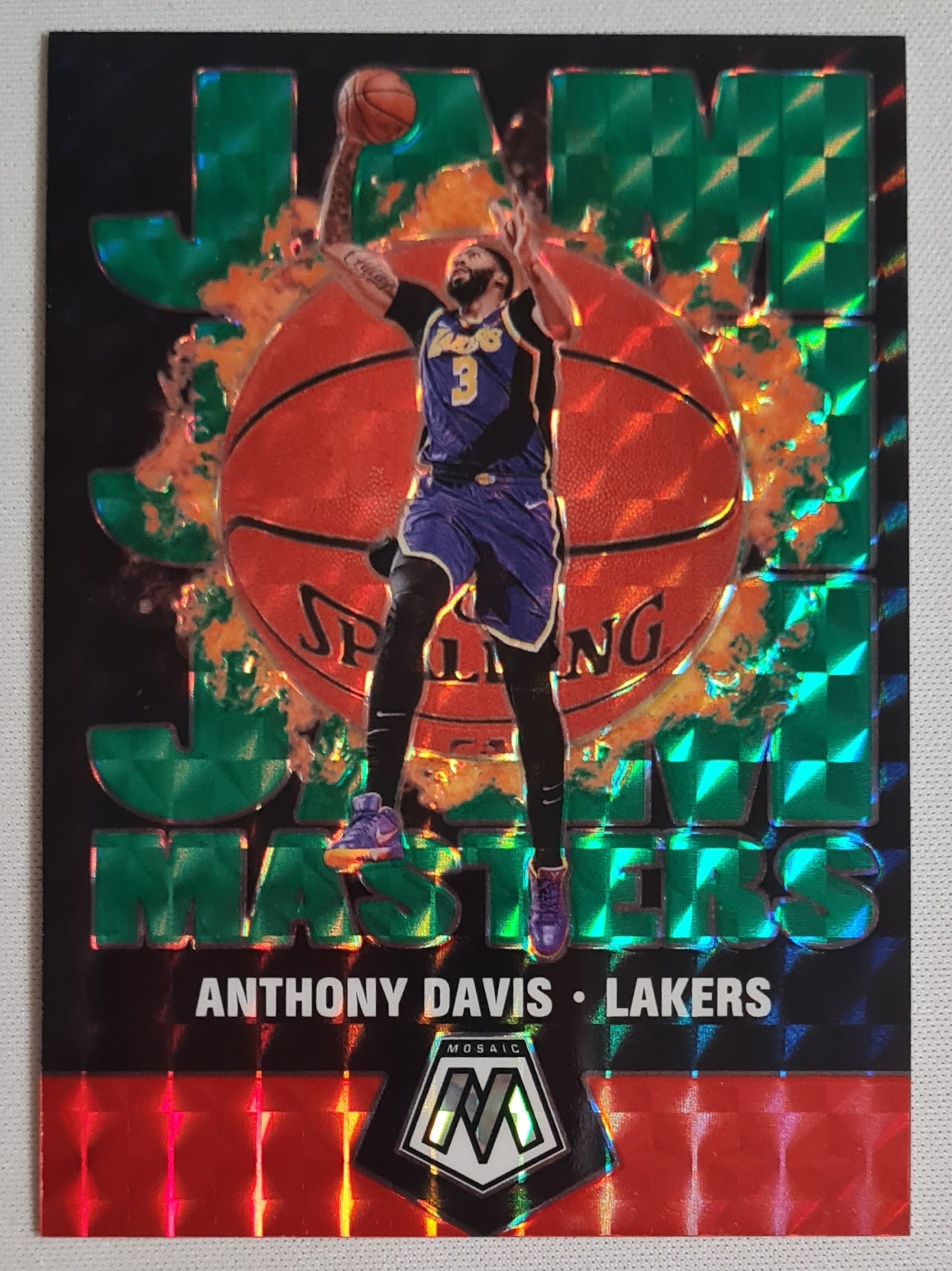 Anthony Davis - 2019/20 Panini Mosaic Prizm #17 "Jam Masters" NBA Los Angeles Lakers - Green Mosaic