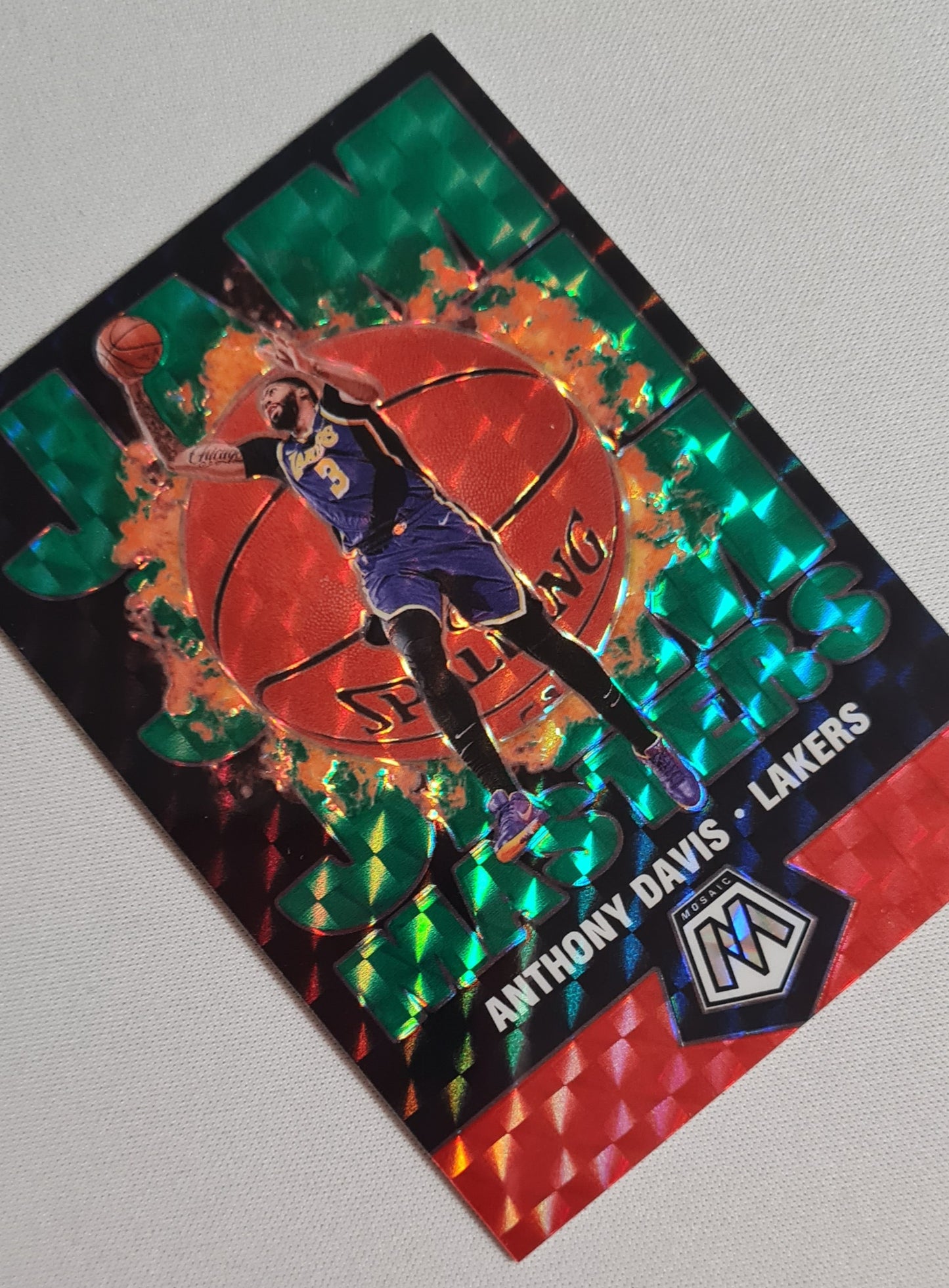 Anthony Davis - 2019/20 Panini Mosaic Prizm #17 "Jam Masters" NBA Los Angeles Lakers - Green Mosaic