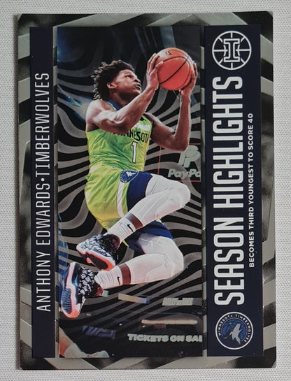 Anthony Edwards - 2020/21 Panini Illusions Basketball #14 "Season Highlights" Timberwolves