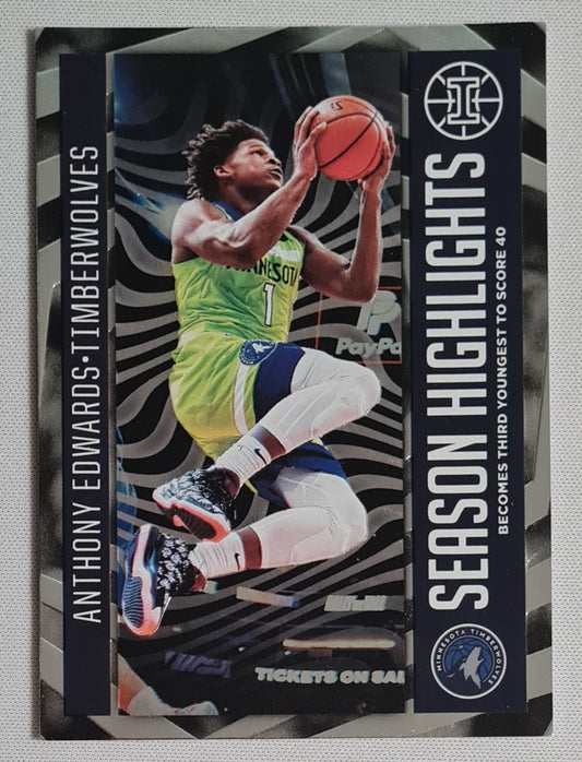 Anthony Edwards - 2020/21 Panini Illusions Basketball #14 "Season Highlights" Timberwolves