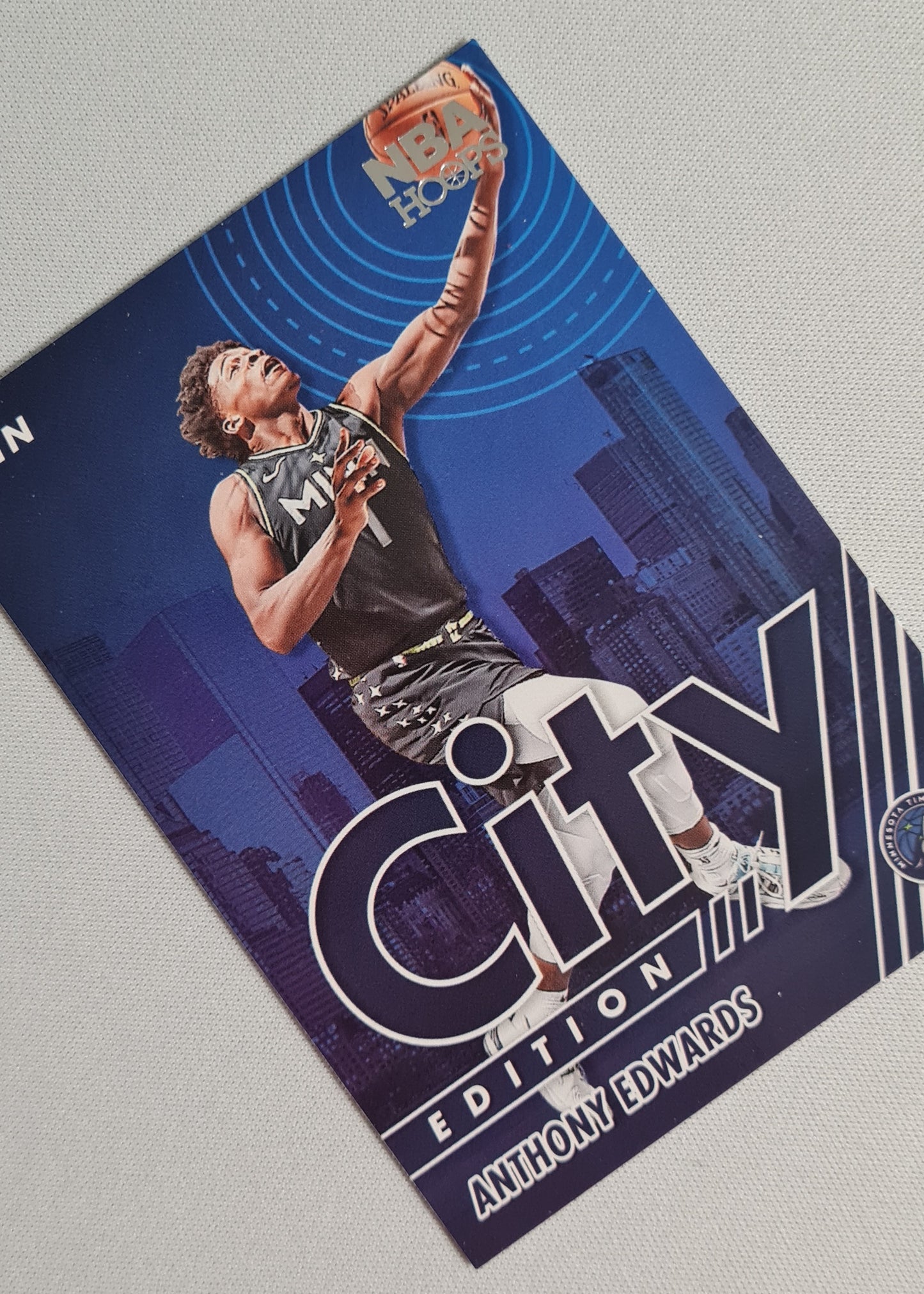 Anthony Edwards - 2020/21 Panini Hoops Basketball #15 "City Edition" Minnesota Timberwolves