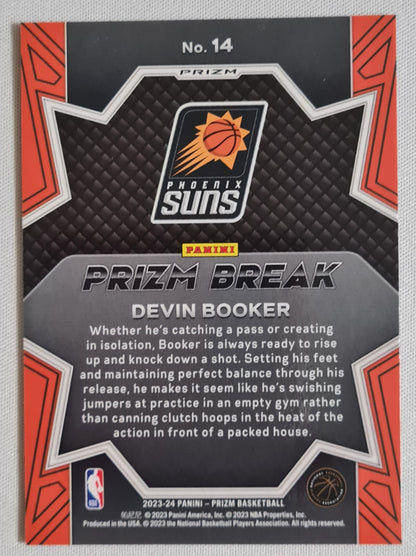 Devin Booker - 2023/24 Panini Prizm Basketball Silver Prizm Break #14