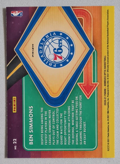 Ben Simmons - 2020/21 Panini Donruss Optic Basketball #22 "Express Lane" 76ers