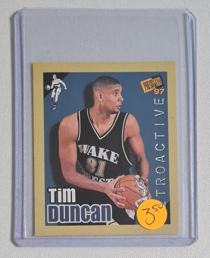 Tim Duncan - 1997 Press Pass #34 San Antonio Pick #1 "Retroactive"