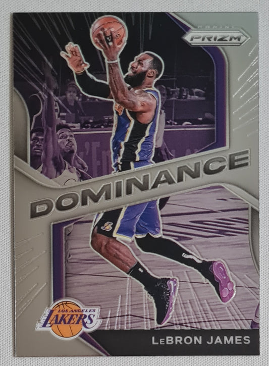 LeBron James - 2020/21 Panini Prizm Basketball #17 "Dominance" L.A. Lakers