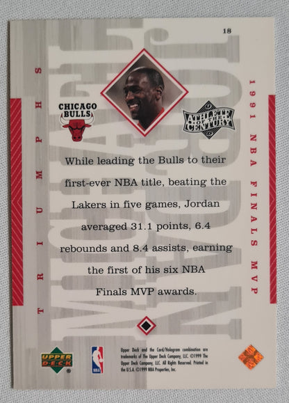 Michael Jordan - 1999 Upper Deck NBA Finals MVP - Triumphs #18 Chicago Bulls - Purple