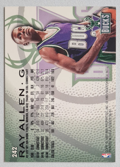 Ray Allen - 1997 Fleer/Skybox NBA Rookie #242 Bucks
