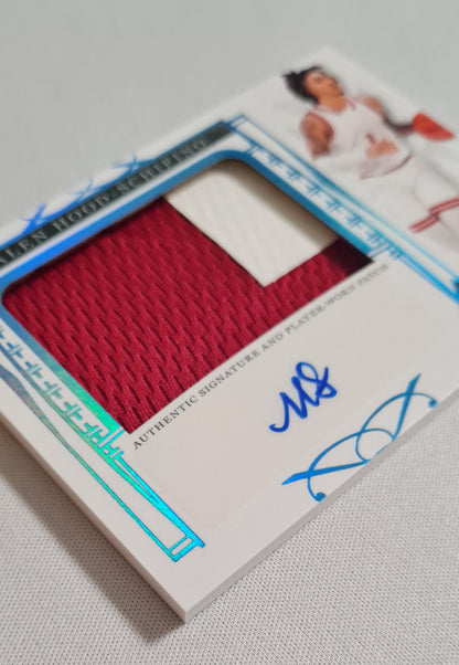 Jalen Hood-Schifino - 2023 Leaf Trinity /25 Autograph /Two color Patch