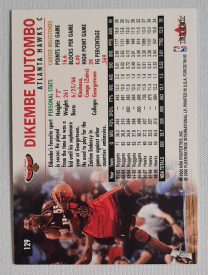 Dikembe Mutombo - 2000 Fleer/SkyBox #129 Fleer Force Atlanta Hawks