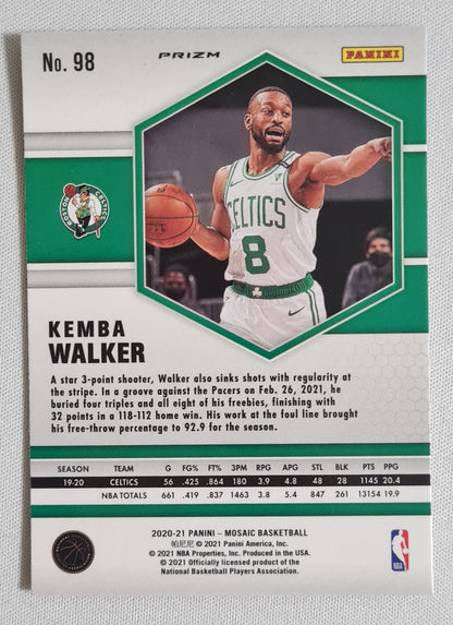 Kemba Walker - 2020/21 Panini Mosaic Basketball #98  Mosaic Genesis Prizm