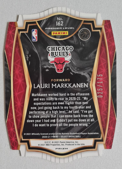 Lauri Markkanen - 2021 Panini Prizm #162 Chicago Bulls - Die-Cut Prizm /175