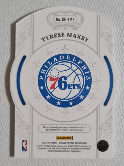 Tyrese Maxey - 2021/22 Panini Crown Royale Basketball #KR-TMX "Knights of the Table"