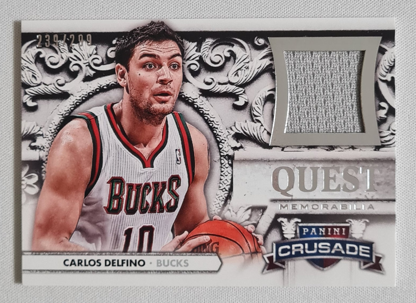 Carlos Delfino - 2013/14 Panini Crusade Basketball #55 Milwaukee Bucks /299 + Patch