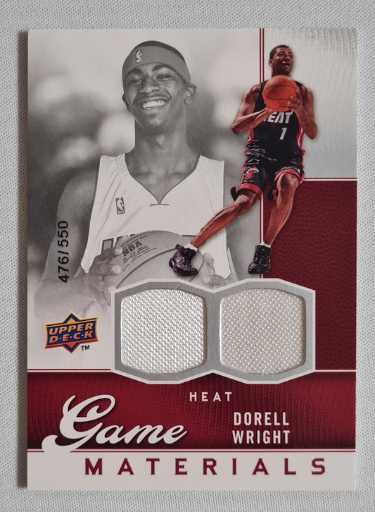 Dorell Wright - 2009/10 Upper Deck Basketball #GJ-DW /550 + Patch