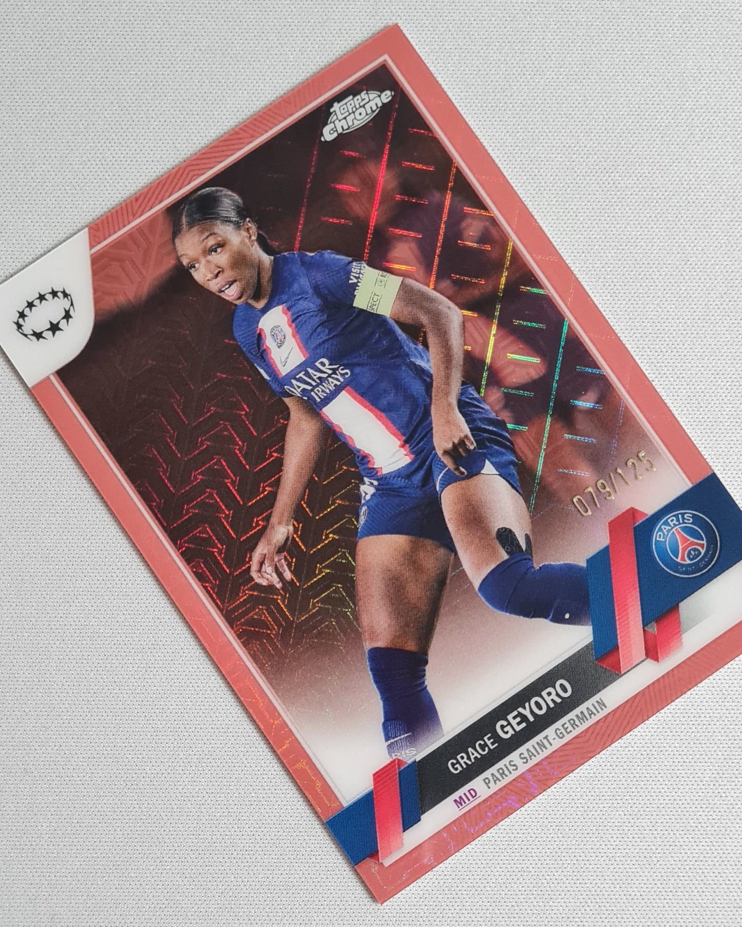 Grace Geyoro - 2023 Topps Chrome PSG Women UEFA #8 (WCL) Rose Gold Mojo /125