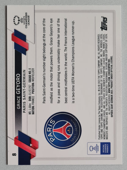 Grace Geyoro - 2023 Topps Chrome PSG Women UEFA #8 (WCL) Rose Gold Mojo /125