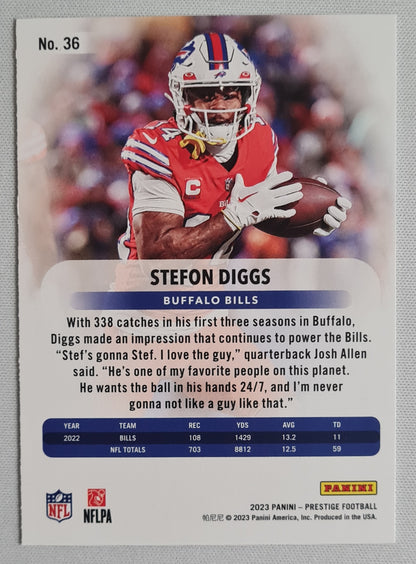 Stefon Diggs - 2023 Panini Prestige Football #36 Xtra Point - Hyper Parallel Bills