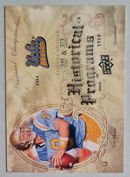 Troy Aikman - 2011 Upper Deck Football "Historical Programs" UCLA HOF QB