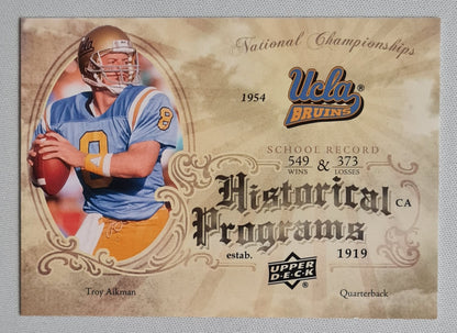 Troy Aikman - 2011 Upper Deck Football "Historical Programs" UCLA HOF QB