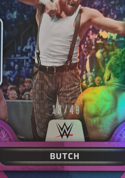 Butch - 2022 Panini Chronicles Certified WWE #225 Smack Down /49 Mirror Purple