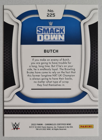 Butch - 2022 Panini Chronicles Certified WWE #225 Smack Down /49 Mirror Purple