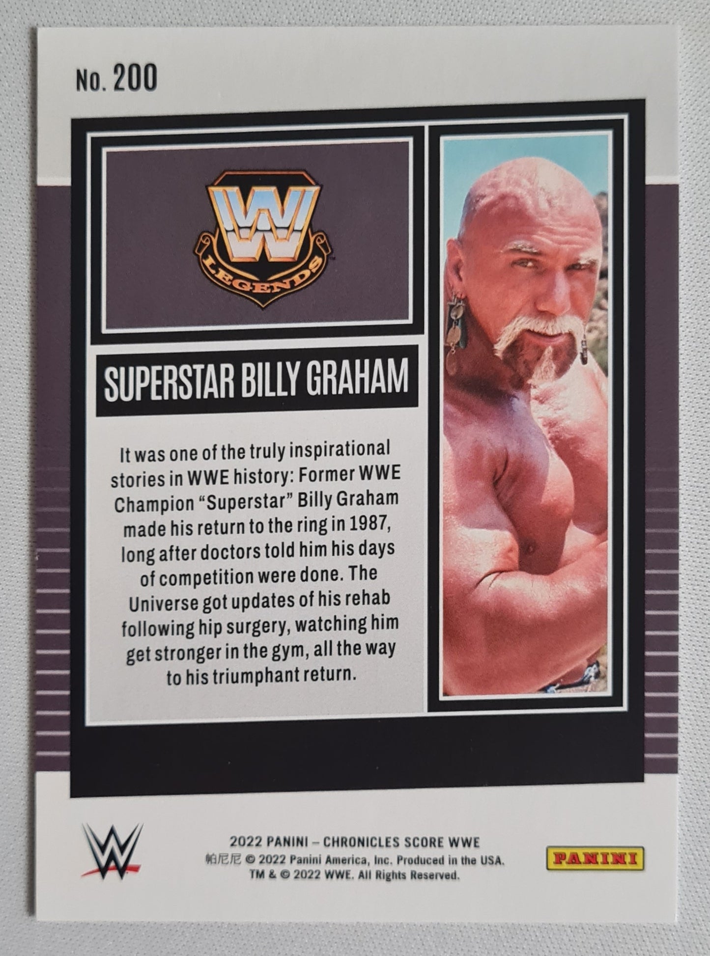 SuperStar Billy Graham - 2022 Panini Chronicles Score WWE #200