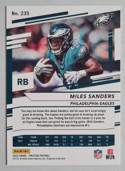 Miles Sanders - 2022 Panini Prestige Football #235 Philadelphia Eagles QB
